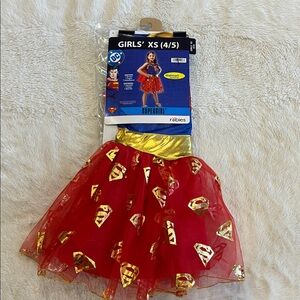 Supergirl Superman Costume dress XS 4-5